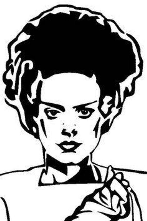 570x855 Bride Of Frankenstein Monster Horror Vinyl Car Decal Bumper Window