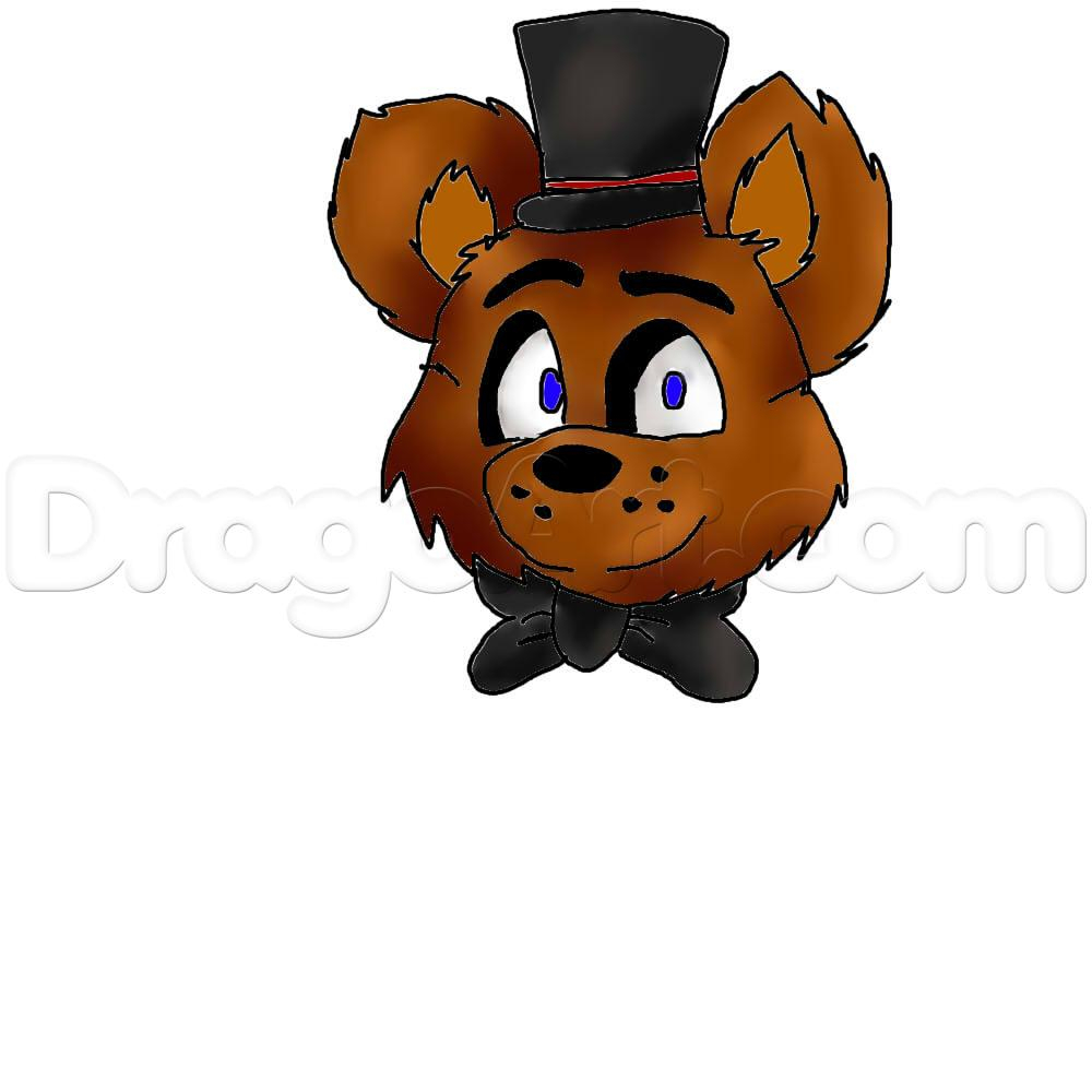 1000x1000 How To Draw Fnaf Freddy Step