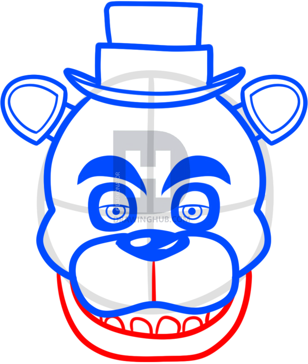 610x720 How To Draw Freddy Fazbear Easy, Step