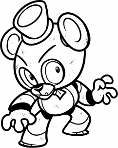 242x302 How To Draw Chibi Freddy Fazbear, Five Nights