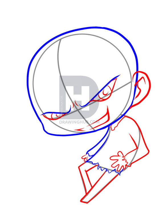 565x720 How To Draw Chibi Freddy Krueger, Step