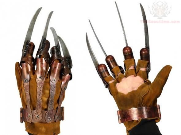 590x442 Freddy Krueger Glove Tattoo Design