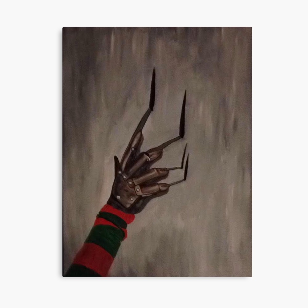 1000x1000 Freddy Krueger Glove Canvas Print