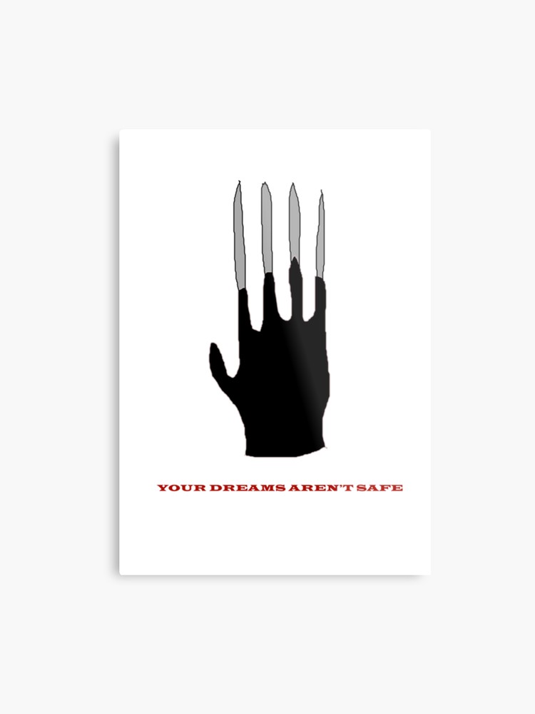 750x1000 Freddy Krueger Glove Metal Print
