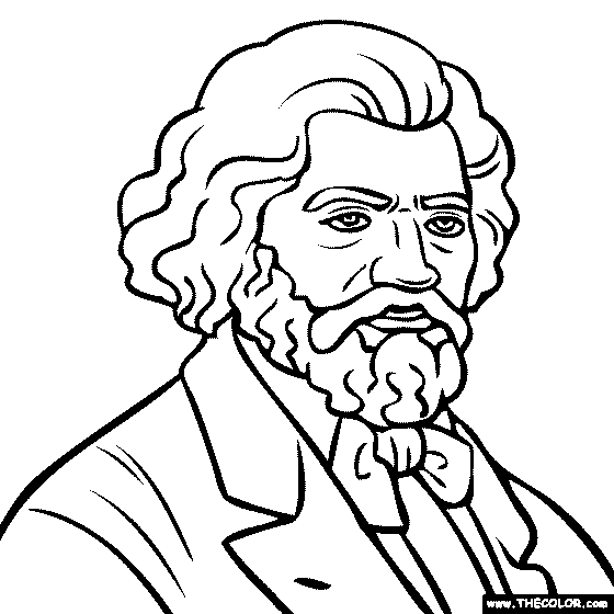560x560 Frederick Douglass Coloring Page