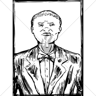 325x325 Frederick Douglass Sketch In Color Over White Gl Stock Images