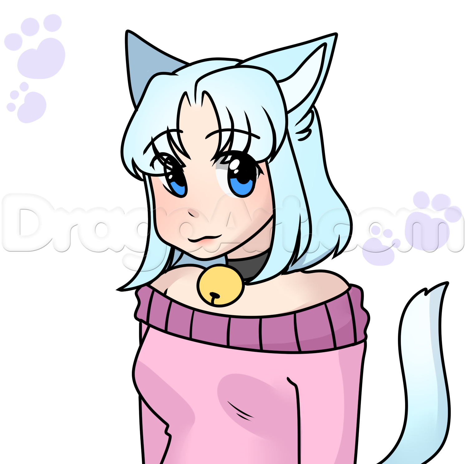 1494x1490 How To Draw A Neko Girl, Step