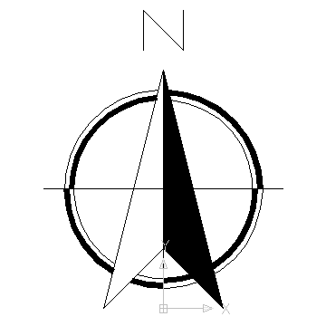 360x360 Autocad Drawing North Arrow Symbols Points Dwg Dxf