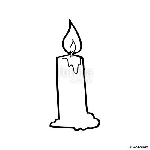 500x500 Line Drawing Cartoon Candle Stock Image And Royalty Free Vector