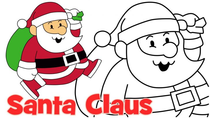 728x410 Christmas Drawings For Cards Easy Santa Friends Painting Beginners