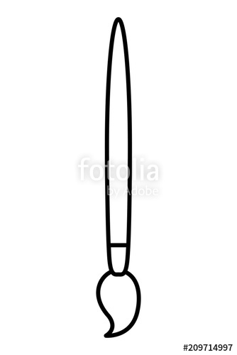 334x500 Line Art Paintbrush Drawing Tool Design Stock Image And Royalty