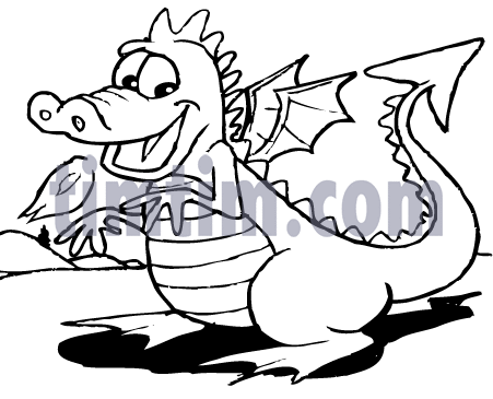 451x365 free drawing of dragon bw from the category reptiles dinosaurs