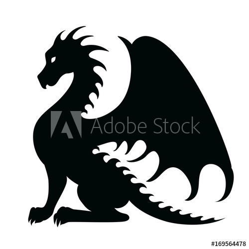 500x500 Huge Collection Of 'black Dragon Drawing' Download More Than