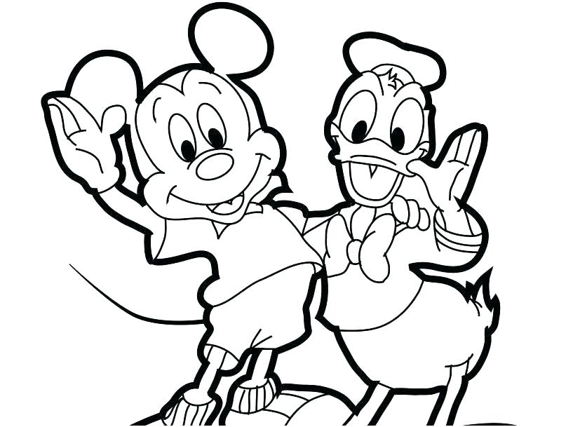 827x609 Mickey Mouse Online Coloring Full Size Of Free Duck Online
