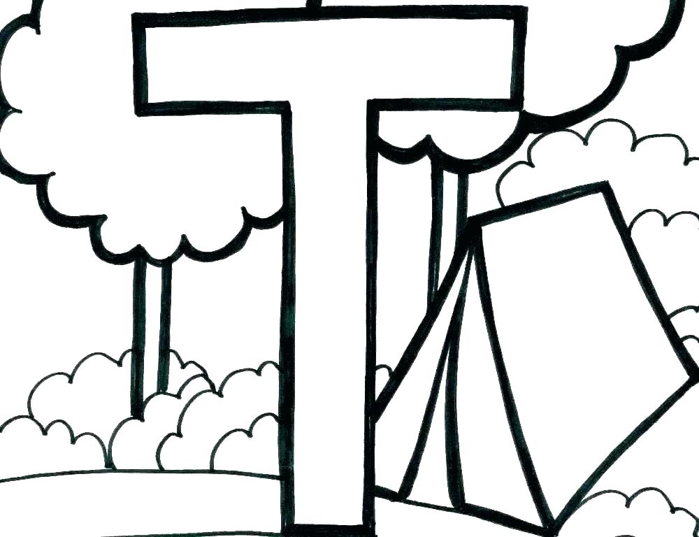 1000x768 Letter T Coloring