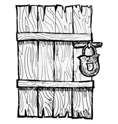 380x400 Old Door Vector Artdrawing Old Doors, Doors, Vector Free