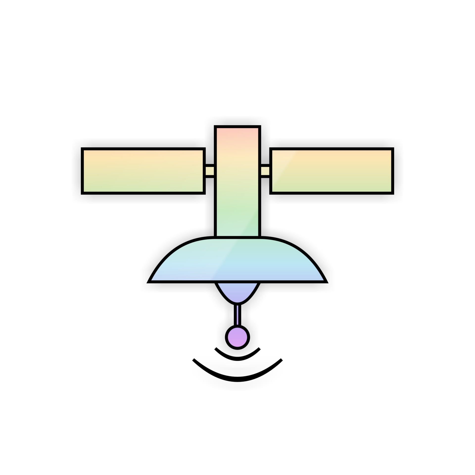 1920x1920 Satellite, Drawing, Space, Rainbow, Messenger
