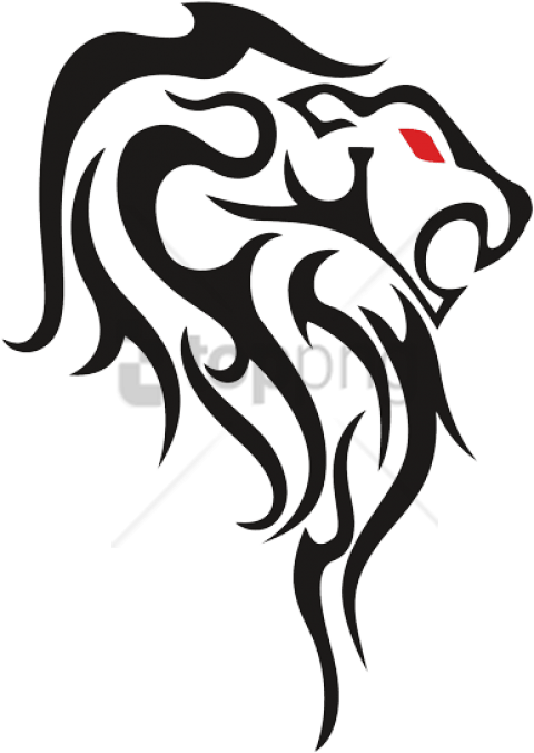 480x676 Leo Tribal Tattoos Drawing Png Image With Transparent Background