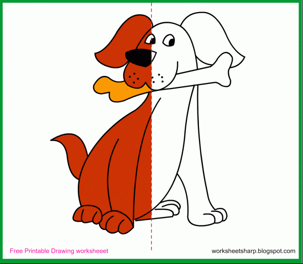 600x522 Free Drawing Worksheets For Kids