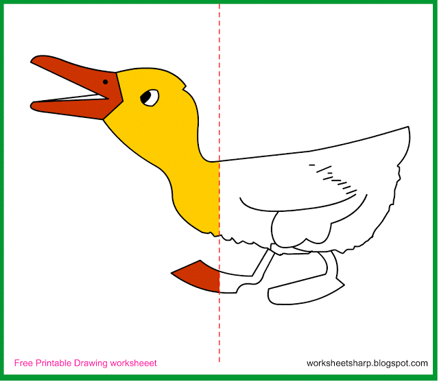 640x557 Free Drawing Worksheets Printable Duckling Drawing Worksheets