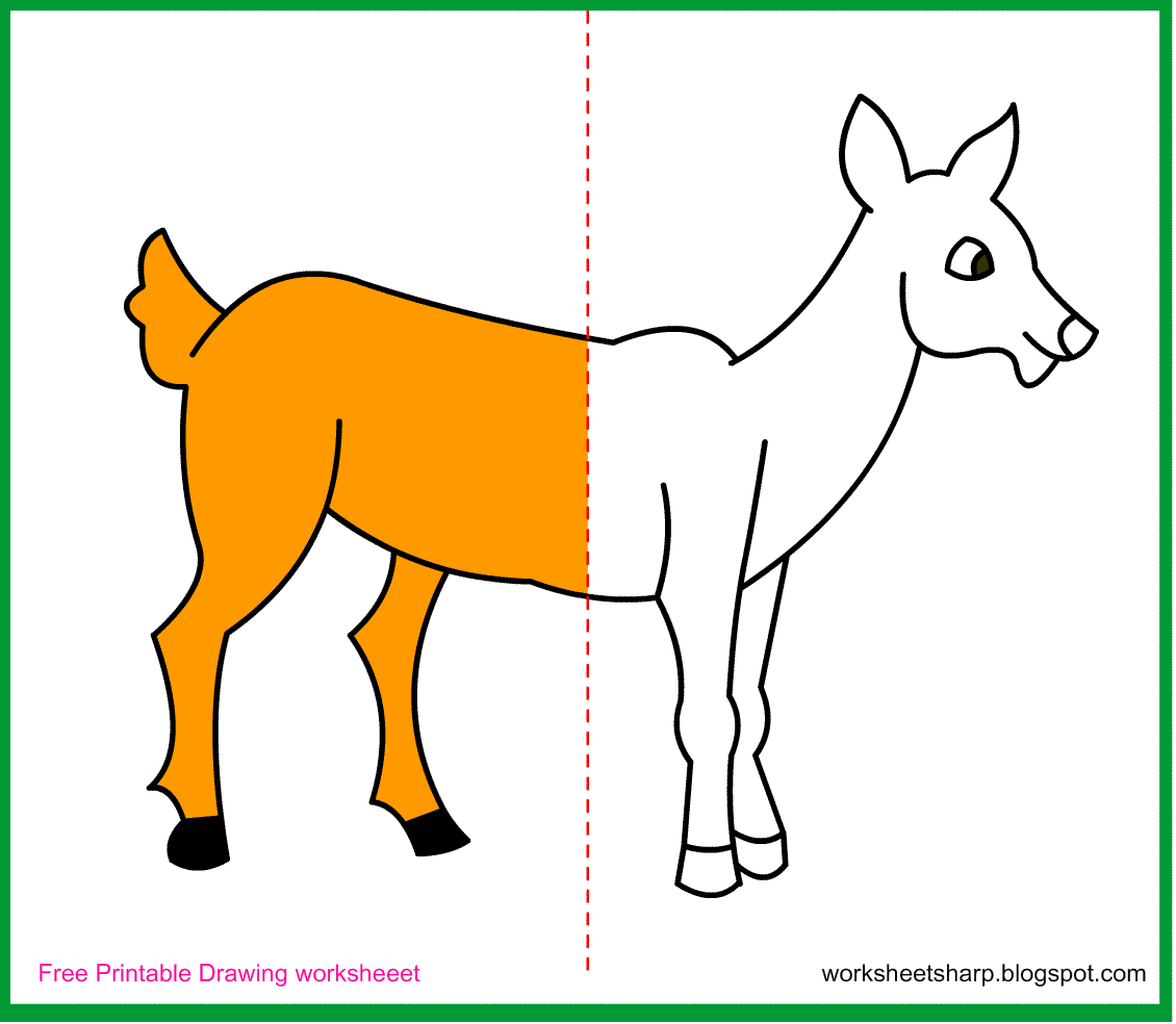 1130x984 Free Drawing Worksheets Printable Deer Drawing Worksheets