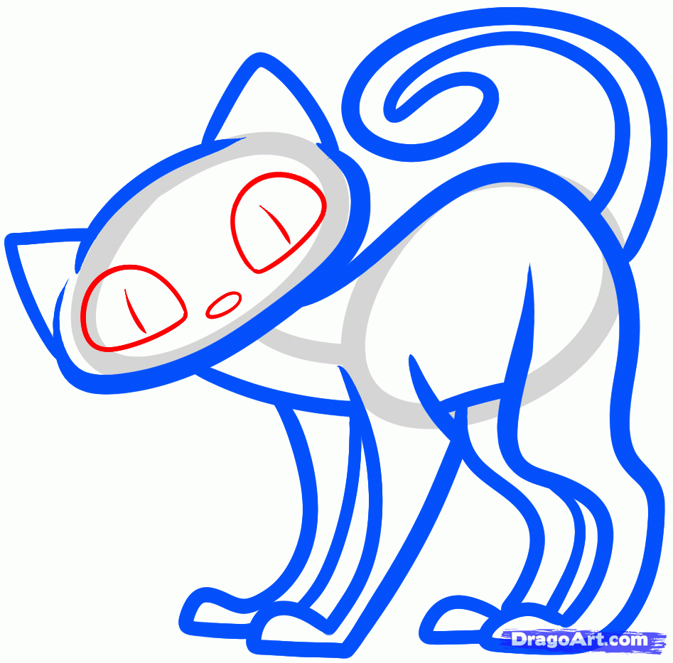 947x934 Free Simple Halloween Drawings Download Clip Art Draw A Cat