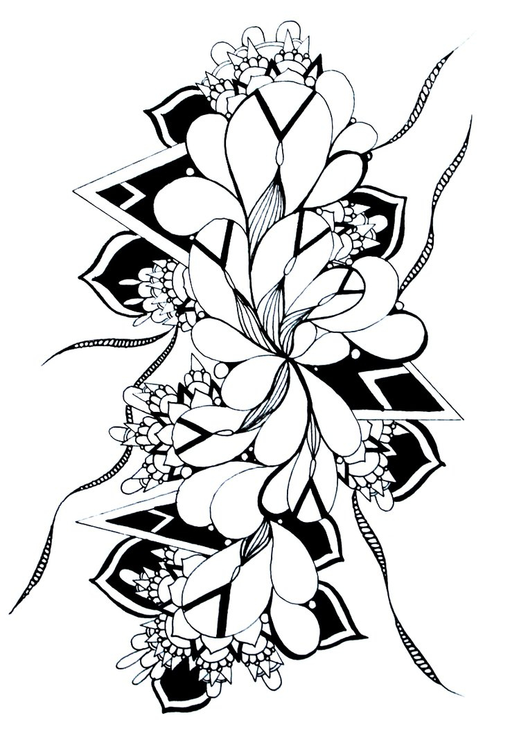 749x1066 Drawings Of Abstract Flowers Abstract Flower Drawing