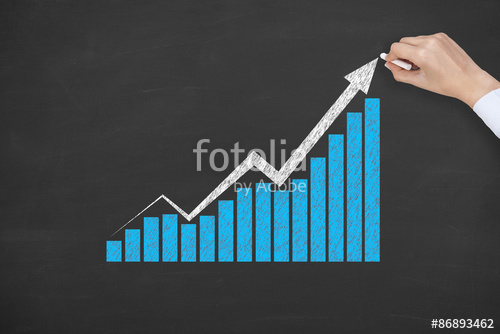 500x334 Business Success Graph Drawing On Blackboard Stock Photo