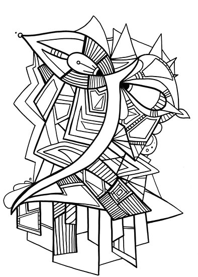 394x550 Angels Abstract Hand Drawn Design Posters