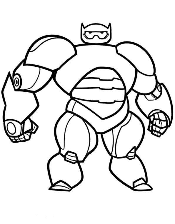 595x762 Big Hero Coloring Pages Free Hand Drawing