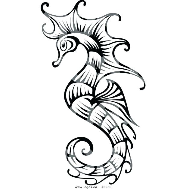 618x630 Sea Horse Outline Seahorse Drawing At Free For Personal Use