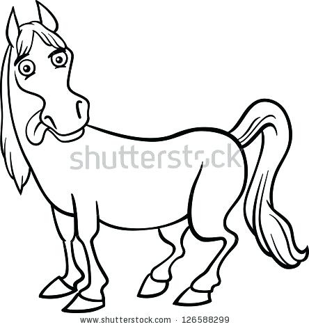 444x470 Black And White Horse Drawings Power Get