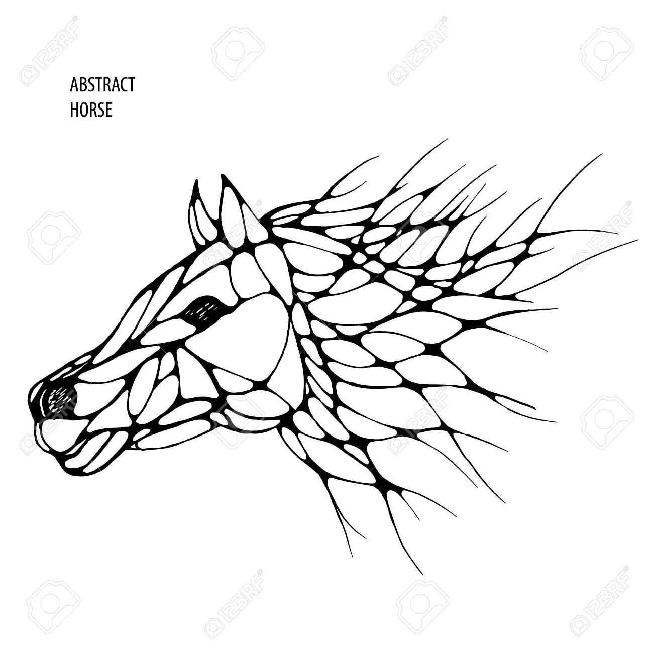 1300x1300 Abstract Horse Drawings Abstract Horse Drawing At Getdrawings