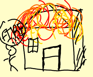 300x250 Huge Collection Of 'burning House Drawing' Download More Than