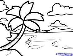 236x181 How To Draw A Beach For Kids, Step