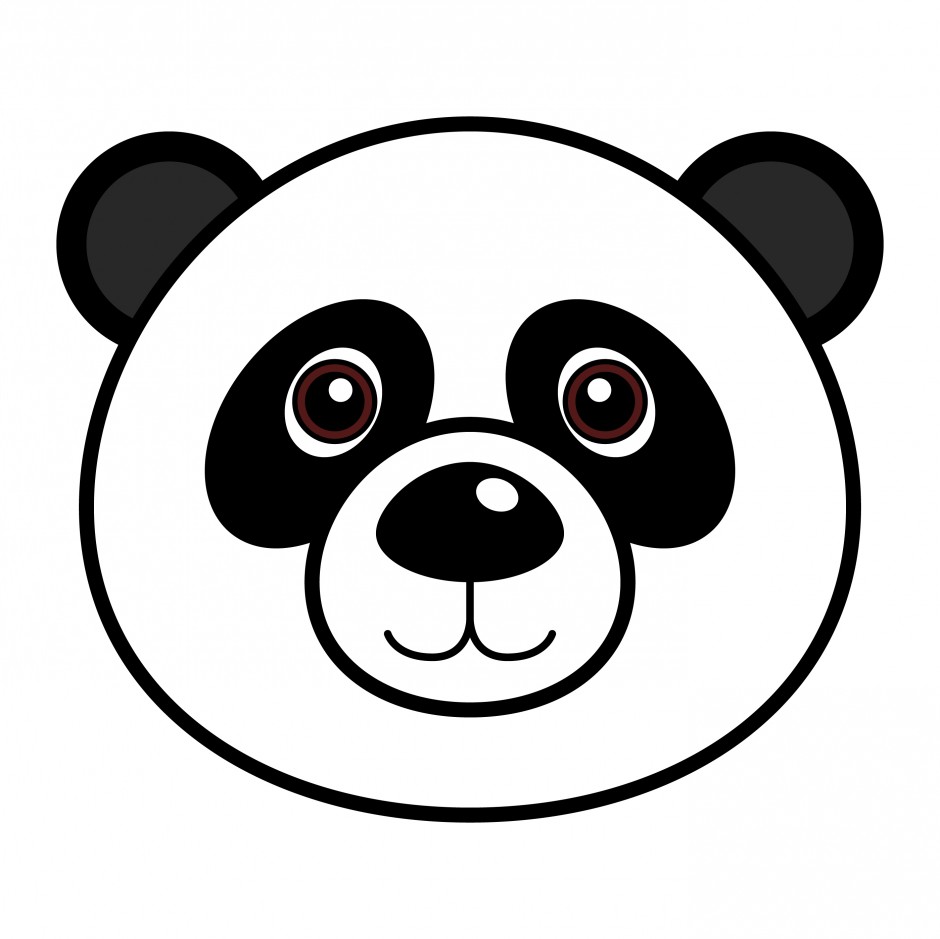 940x939 Panda Line Drawing Clipart