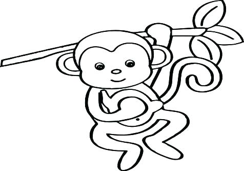 476x333 Monkey Drawing For Kids