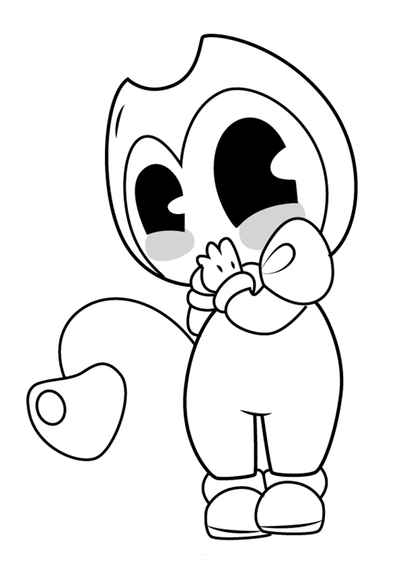 567x800 Free Printable Bendy And The Ink Machine Coloring Pages