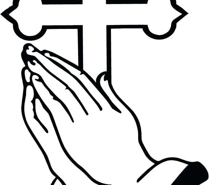 678x600 Printable Praying Hands Coloring Pages Clip Art Library Free