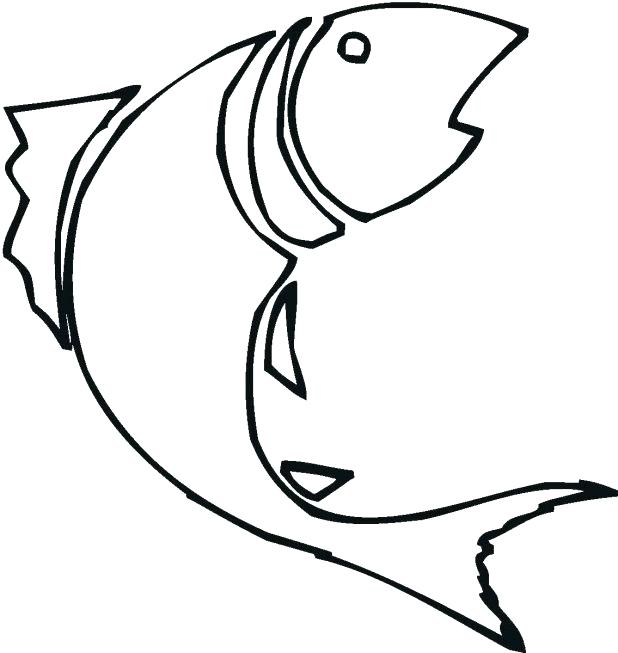 618x653 Fish Outline Drawing Free Printable Fish Template Fish Outline