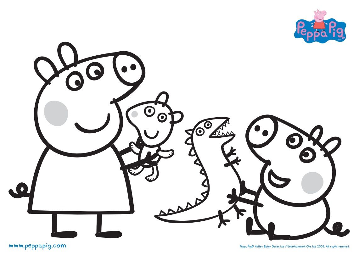 1141x811 Peppa Pig Drawing Coloring Pages Animals Pictures Images Of Free