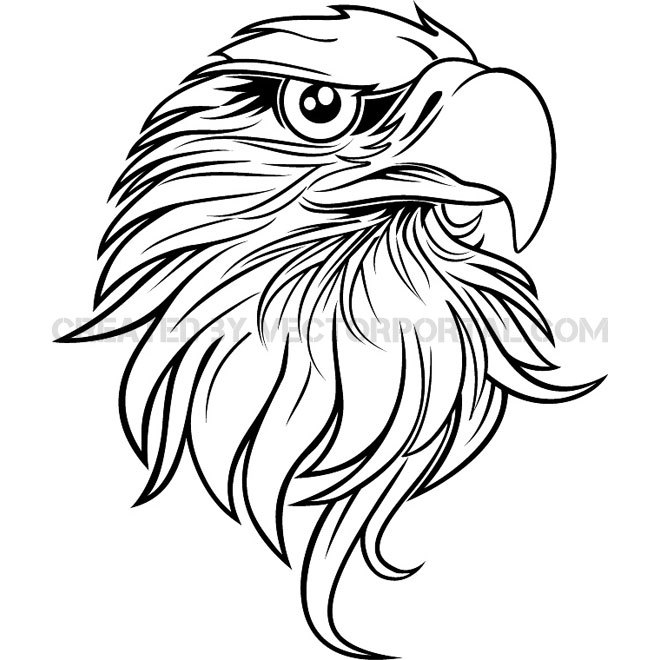 660x660 Simple Eagle Drawing Free Vector