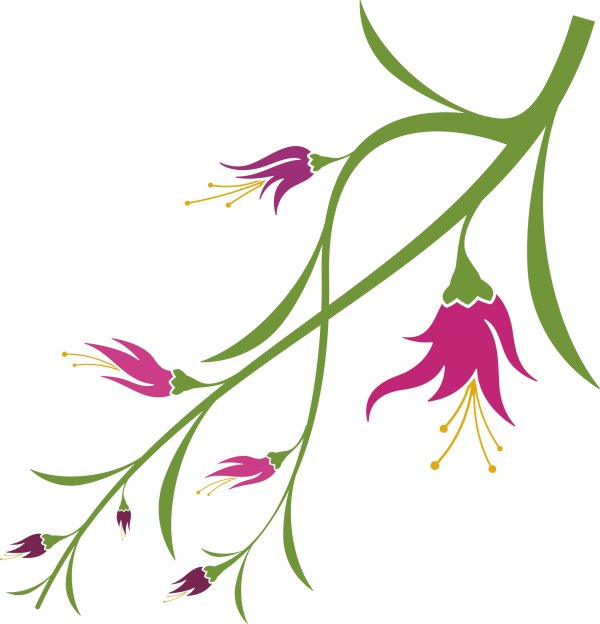600x624 vivid with flower elements vector graphics free download