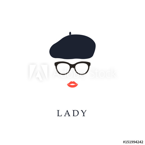 500x500 Beautiful Trendy French Woman Wearing Glasses And Beret Fashion