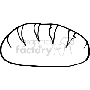 300x300 Illustration Black And White Hand Drawn Cartoon Loaf Bread Poster
