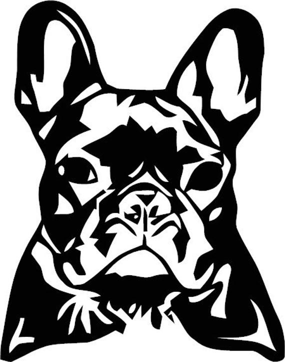 570x722 French Bulldog Decal Etsy