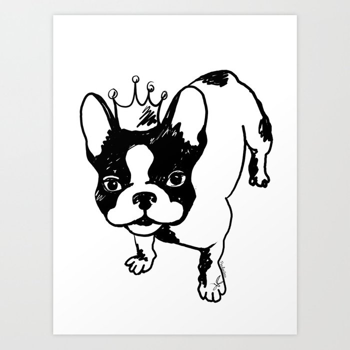 700x700 French Bulldog Art Print