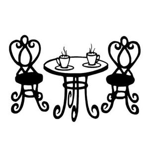 300x300 Cafe Table, French Unmounted Rubber St Tea For Two, Paris