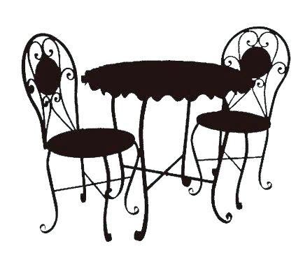 433x365 French Cafe Table And Chairs Kitchen Clip Art Style Bistro New