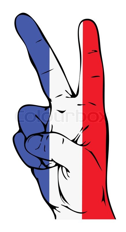 436x800 Peace Sign Of The French Flag Stock Vector Colourbox